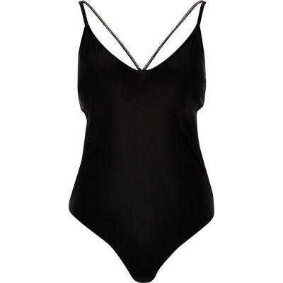 RI Resort black lattice swimsuit